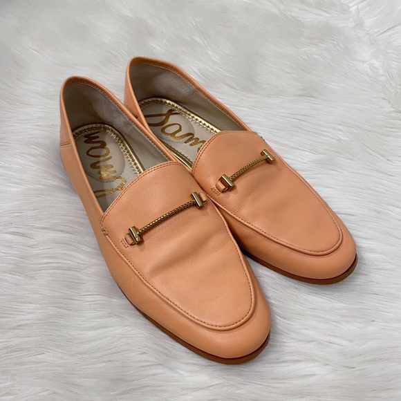 Sam Edelman Shoes - Sam Edelman Leather Peach Horse Bit Loafers Flats